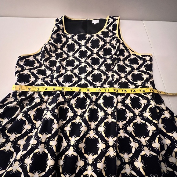 Crown & Ivy Navy White Bee Geometric Print Sleeveless Short Dress Women Size 14 - Picture 9 of 14